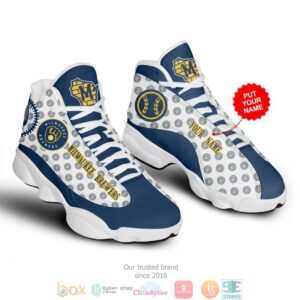 Personalized Milwaukee Brewers Mlb 1 Baseball Air Jordan 13 Sneaker Shoes