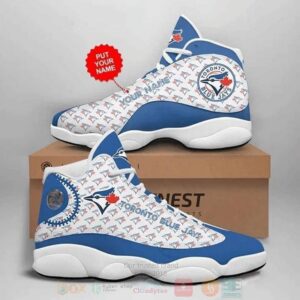 Personalized Mlb Toronto Blue Jays Teams Custom Air Jordan 13 Shoes