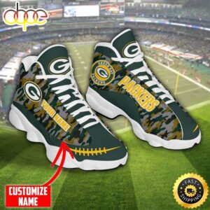 Personalized NFL Kansas City Chiefs Camo Air Jordan 13 Shoes