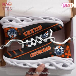 Personalized Name Edmonton Oilers NHL Max Soul Shoes