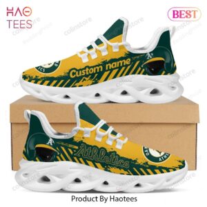 Personalized Name Oakland Athletics MLB Max Soul Shoes