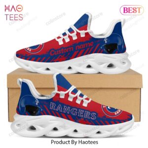 Personalized Name Texas Rangers MLB Max Soul Shoes