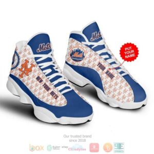 Personalized New York Mets Mlb Custom Air Jordan 13 Shoes