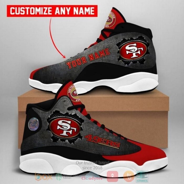 Personalized Nfl San Francisco 49Ers Logo Football Team Custom Air Jordan 13 Shoes