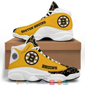 Personalized Nhl Boston Bruins Air Jordan 13 Shoes
