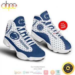Personalized Penn State Nittany Lions NFL 3 Football Air Jordan 13 Sneaker Shoes