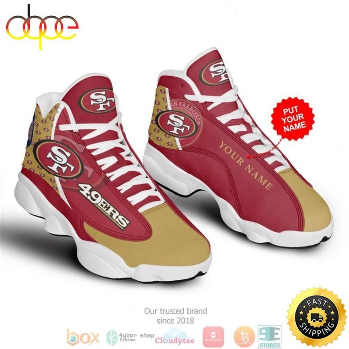 Personalized San Francisco 49Ers NFL 1 Football Air Jordan 13 Sneaker Shoes