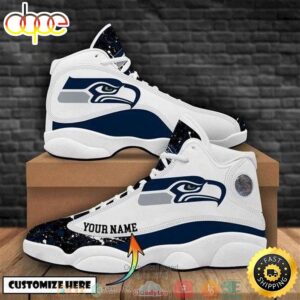 Personalized Seattle Seahawks NFL Football Team Big Logo 36 Gift Air Jordan 13 Sneaker Shoes