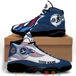 Personalized Tennessee Titans Football Nfl 28 Big Logo Air Jordan 13 Sneaker Shoes