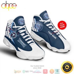 Personalized Tennessee Titans NFL 2 Football Air Jordan 13 Sneaker Shoes