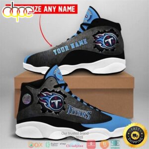 Personalized Tennessee Titans NFL Football Team Air Jordan 13 Sneaker Shoes
