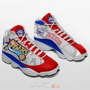 Philadelphia 76Ers Sixers Nba Red Grey Air Jordan 13 Shoes