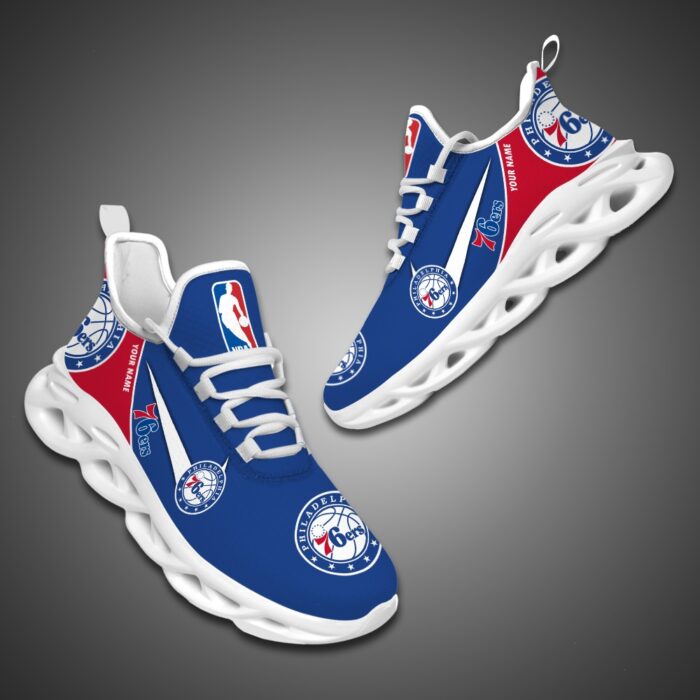Philadelphia 76ers Personalized NBA Max Soul Shoes
