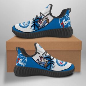 Philadelphia 76ers Unisex Sneakers New Sneakers Basketball Custom Shoes Philadelphia 76ers Yeezy Boost