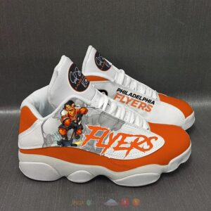 Philadelphia Flyers Nhl White Orange Air Jordan 13 Shoes