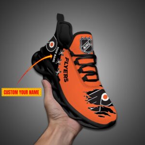 Philadelphia Flyers Personalized NHL Max Soul Shoes