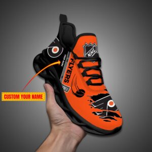 Philadelphia Flyers Personalized NHL Max Soul Shoes Ver 2