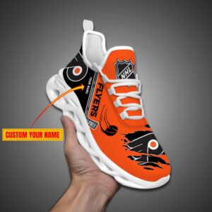 Philadelphia Flyers Personalized NHL Max Soul Shoes Ver 2