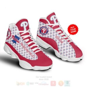 Philadelphia Phillies Mlb Custom Name Air Jordan 13 Shoes