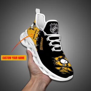 Pittsburgh Penguins Personalized NHL Max Soul Shoes