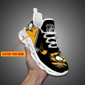 Pittsburgh Penguins Personalized NHL Max Soul Shoes Ver 2
