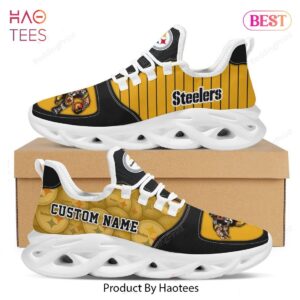 Pittsburgh Steelers Black Mix Gold Max Soul Shoes