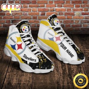 Pittsburgh Steelers NFL Custom Name Air Jordan 13 Shoes