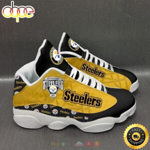 Pittsburgh Steelers NFL Yellow Black Air Jordan 13 Shoes