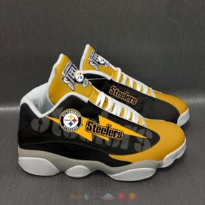 Pittsburgh Steelers Nfl Black Yellow Air Jordan 13 Shoes