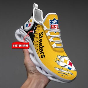 Pittsburgh Steelers Personalized NFL Max Soul Shoes
