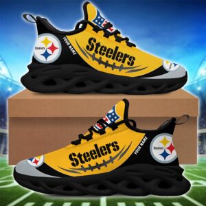 Pittsburgh Steelers Personalized NFL Max Soul Shoes Fan Gift