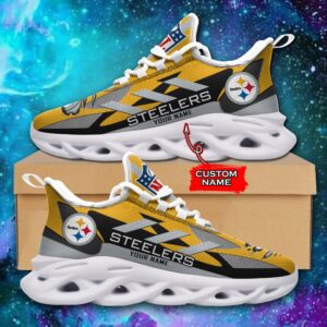 Pittsburgh Steelers Personalized NFL Max Soul Sneaker Ver 1