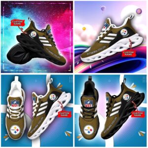 Pittsburgh Steelers Personalized NFL Max Soul Sneaker for Fans