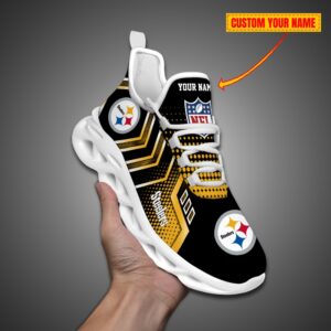 Pittsburgh Steelers Personalized NFL Metal Style Design Max Soul Shoes