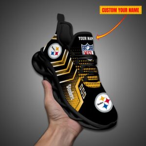 Pittsburgh Steelers Personalized NFL Metal Style Design Max Soul Shoes