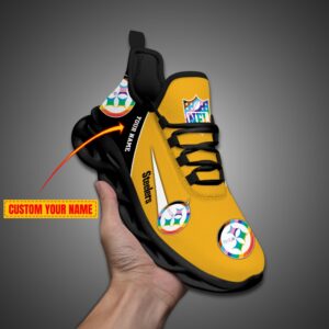 Pittsburgh Steelers Personalized Pride Month Luxury NFL Max Soul Shoes Ver 2
