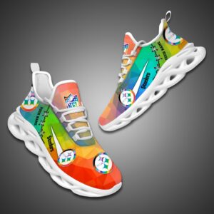 Pittsburgh Steelers Personalized Pride Month Luxury NFL Max Soul Shoes v1