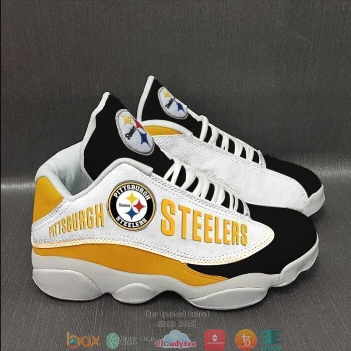 Pittsburgh Steelers Team Nfl Football Big Logo Air Jordan 13 Sneaker Shoes