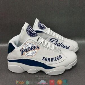 San Diego Padres Mlb Football Teams Big Logo Air Jordan 13 Sneaker Shoes