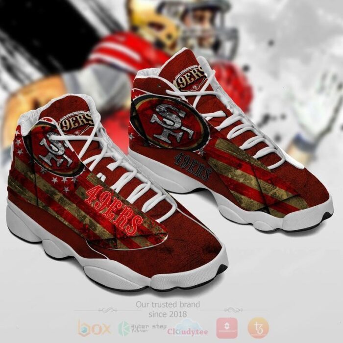 San Francisco 49Ers American Flag Air Jordan 13 Shoes