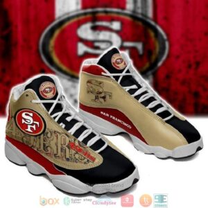 San Francisco 49Ers Nfl Big Logo Football Team 30 Air Jordan 13 Sneaker Shoes