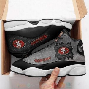 San Francisco 49Ers Nfl Team Black Air Jordan 13 Shoes