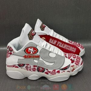 San Francisco 49Ers Nfl Team White Air Jordan 13 Shoes