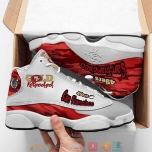 San Francisco 49Ers Nfl Teams Football Big Logo 28 Gift Air Jordan 13 Sneaker Shoes