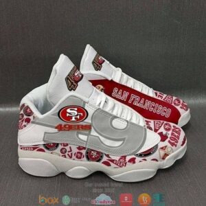 San Francisco 49Ers Nfl Teams Football Big Logo Air Jordan 13 Sneaker Shoes