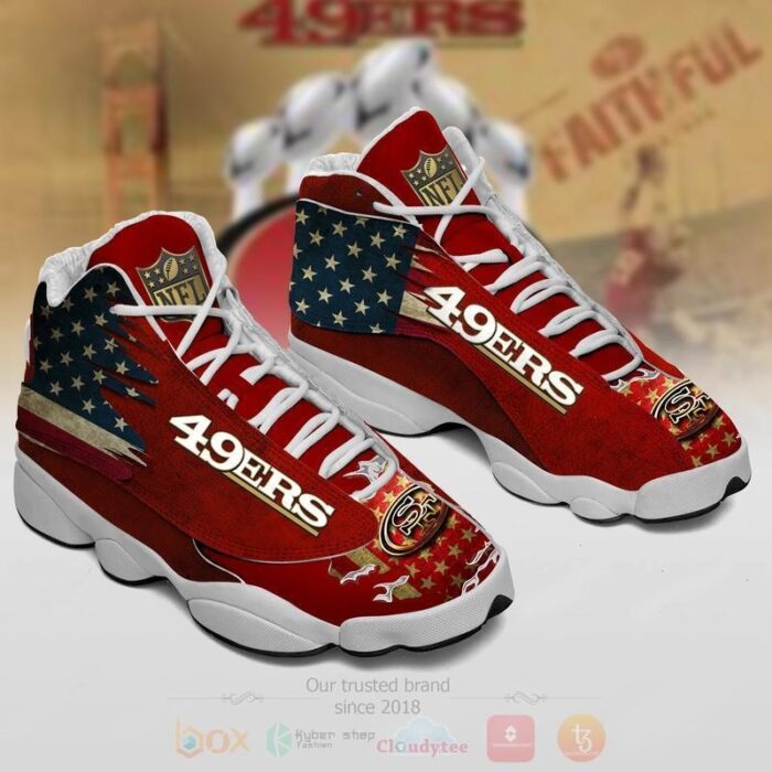 San Francisco 49Ers Us Flag Air Jordan 13 Shoes