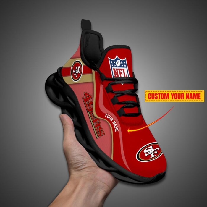 San Francisco 49ers NFL Customized Unique Max Soul Shoes