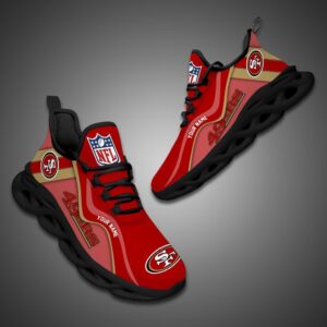 San Francisco 49ers NFL Customized Unique Max Soul Shoes