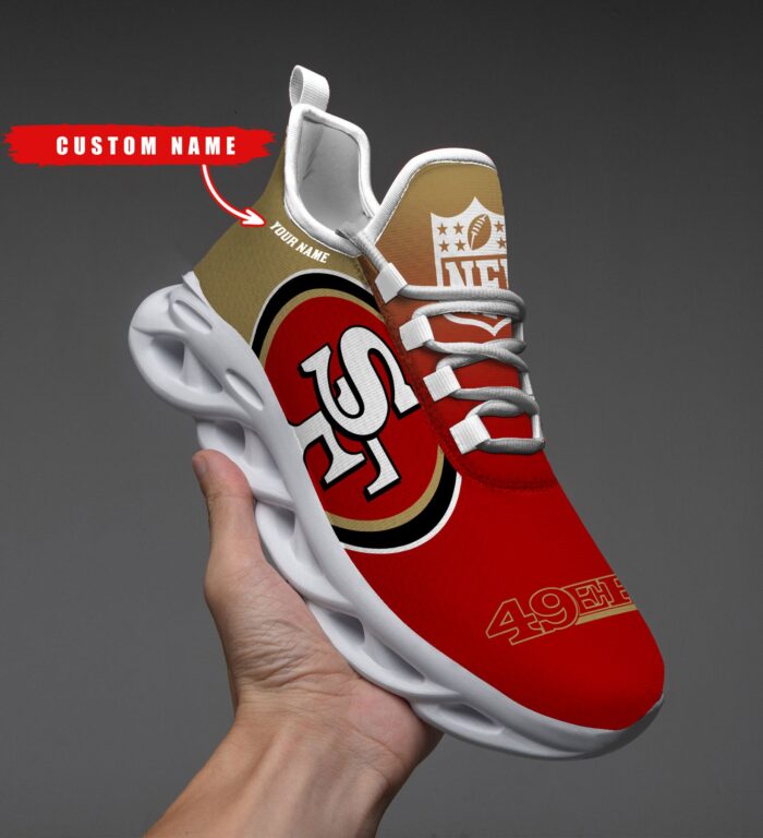 San Francisco 49ers Personalized Custom Name Max Soul Shoes