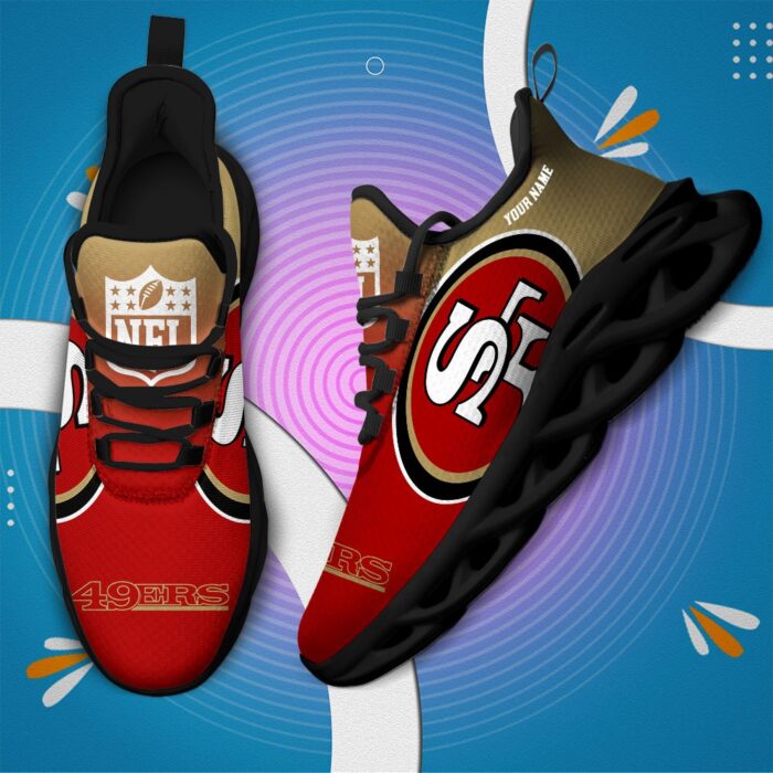 San Francisco 49ers Personalized Custom Name Max Soul Shoes